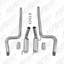 MBRP 05-09 Ford Mustang GT 4.6L Dual Split Rear Race Version AL/ 3in Cat Back Exhaust System-1