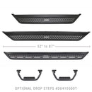 Go Rhino Dominator Extreme D6 SideSteps - Tex Blk - 4in Drop Down Steps (Pair)-4