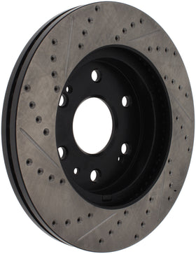 StopTech 05-10 GMC Sierra 1500 (w Rear Drum) / 07-09 GMC Yukon Front Right Slotted & Drilled Rotor - 0