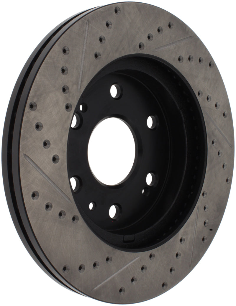 StopTech 05-10 GMC Sierra 1500 (w Rear Drum) / 07-09 GMC Yukon Front Right Slotted & Drilled Rotor - 0