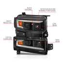 ANZO 19-22 Chevrolet Silverado 1500 LED Proj HL w/Lgt Bar SwBk Seq. Blk w/In. Light - Passenger Side-3