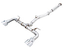 AWE Subaru BRZ/ Toyota GR86/ Toyota 86 Track Edition Cat-Back Exhaust- Chrome Silver Tips-1