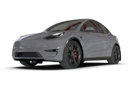 Rally Armor 20-26 Tesla Model Y, Juniper Y Black Mud Flap - Metallic Black Logo - 0