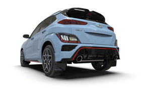 Rally Armor 22-23 Hyundai Kona N Black UR Mud Flap w/White Logo - 0