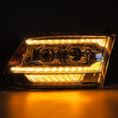 AlphaRex 09-18 Dodge Ram 2500 LUXX LED Proj Headlights Plank Style Chrm w/Activ Light/Seq Signal/DRL-2