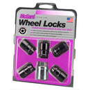 McGard Wheel Lock Nut Set - 5pk. (Cone Seat) M12X1.5 / 3/4 Hex / 1.46in. Length - Black-1