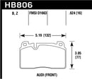 Hawk 16-17 Audi A6 Performance Ceramic Street Front Brake Pads-1