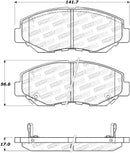 StopTech Sport Brake Pads w/Shims and Hardware - Front-1