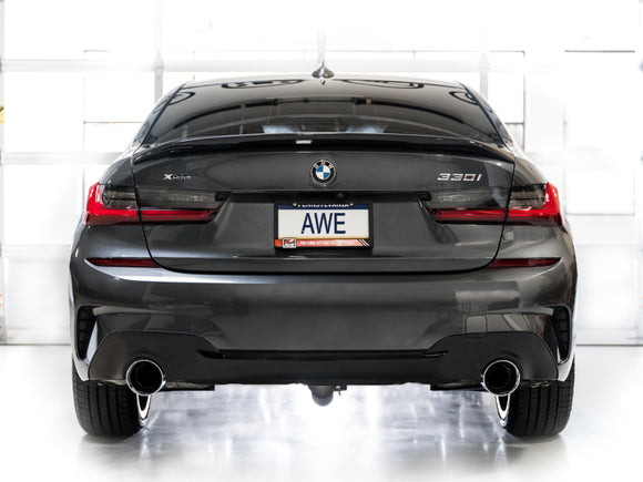AWE Tuning 19-23 BMW 330i / 21-23 BMW 430i Base G2X Touring Axle-Back Exhaust - Chrome Silver