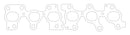 Cometic Toyota 2JZGTE 93-UP 2 PC. Exhaust Manifold Gasket .030 inch 1.600 inch X 1.220 inch Port-1