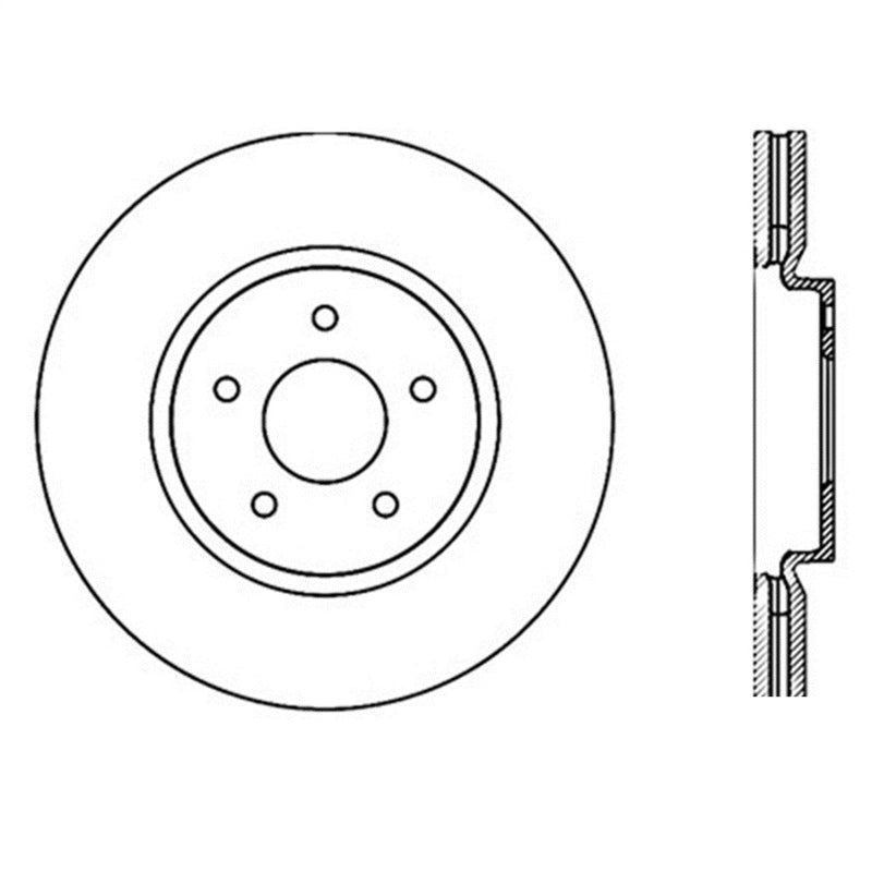 StopTech Infiniti G37 / Nissan 370Z SportStop Slotted & Drilled Front Left Rotor - 0