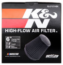 K&N Universal Rubber Filter Round Tapered 6in Flange ID x 7.5in Base OD x 5.25in Top OD x 8in Height-3