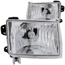 ANZO 1998-2000 Nissan Frontier Crystal Headlights Chrome-1