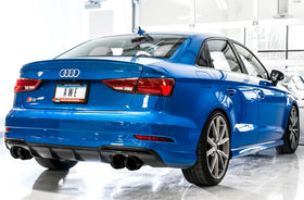 AWE Tuning Audi 8V S3 Track Edition Exhaust w/Diamond Black Tips 102mm - 0