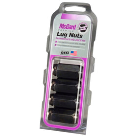 McGard Hex Lug Nut (Cone Seat) M14X1.5 / 22mm Hex / 1.635in. Length (4-Pack) - Black - 0