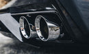 MagnaFlow Axle-Back, SS, 3in, Quad Split Rear 3.5 Tips 2015 Dodge Challenger incl SRT Hellcat-3