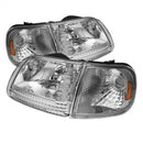xTune Ford F150 97-03 / Expedition 97-02 Crystal Headlights w/Corner Chrome HD-JH-FF15097-SET-AM-C-1