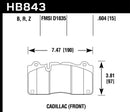 Hawk 2018 Chevrolet Camaro ZL1 HPS 5.0 Front Brake Pads-1