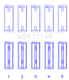 King Engine Bearings Hyundai G4KF Main Bearing Set - Size +0.25mm