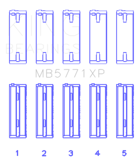 King Engine Bearings Hyundai G4KF Main Bearing Set - Size +0.25mm