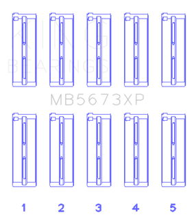 King Engine Bearings Honda F20C/F22C 16v Performance Main Bearing Set - Size STD