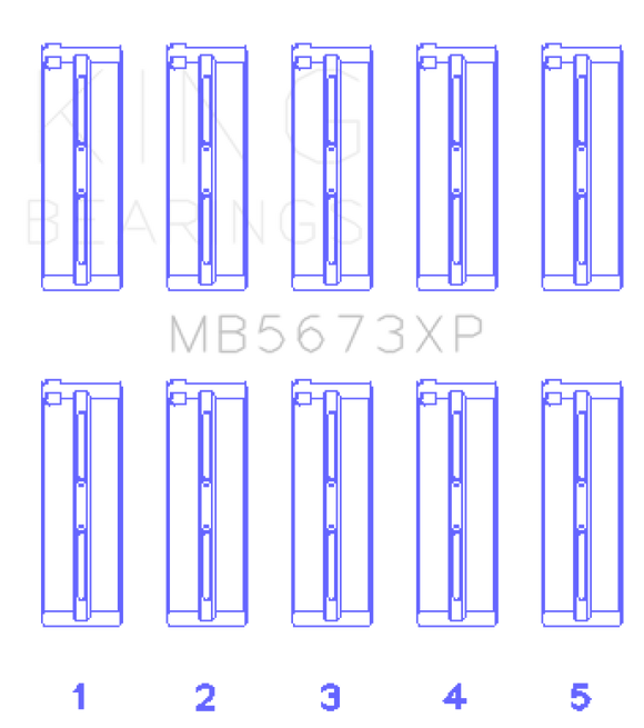 King Engine Bearings Honda F20C/F22C 16v Performance Main Bearing Set - Size STD