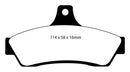 EBC 03-04 Pontiac GTO 5.7 (Solid Rear Rotors) Yellowstuff Rear Brake Pads-1