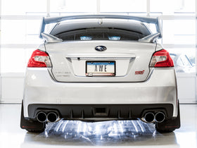 AWE Tuning Subaru STI VA / WRX GV / STI GV Sedan Touring Edition Exhaust - Chrome Silver Tip (102mm) - 0