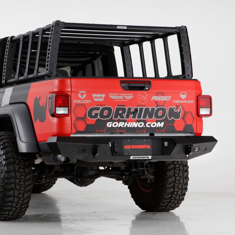 Go Rhino 20-22 Jeep Gladiator JT Trailine Rear Full Width Bumper - Tex. Blk - 0