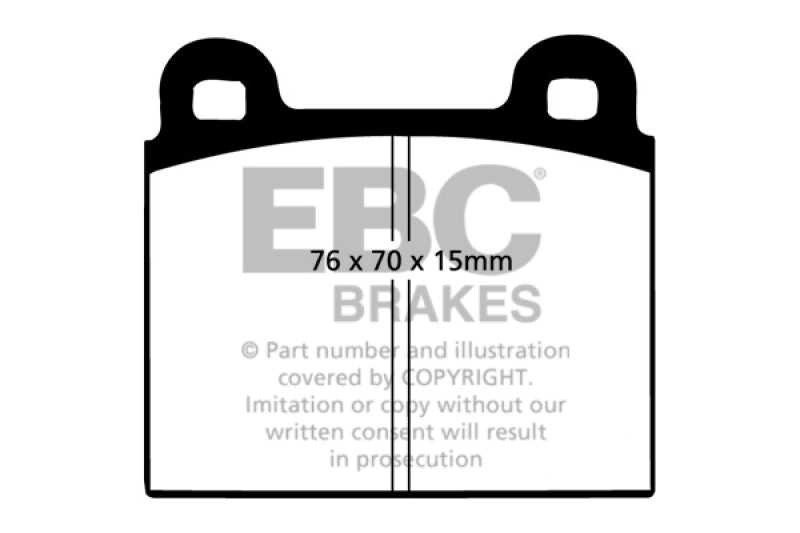 EBC 70-75 Alfa Romeo Montreal 2.6 Redstuff Front Brake Pads - 0