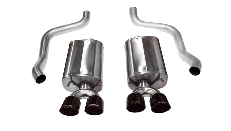 Corsa 2009-2013 Chevrolet Corvette C6 6.2L V8 Black Sport Axle-Back Exhaust