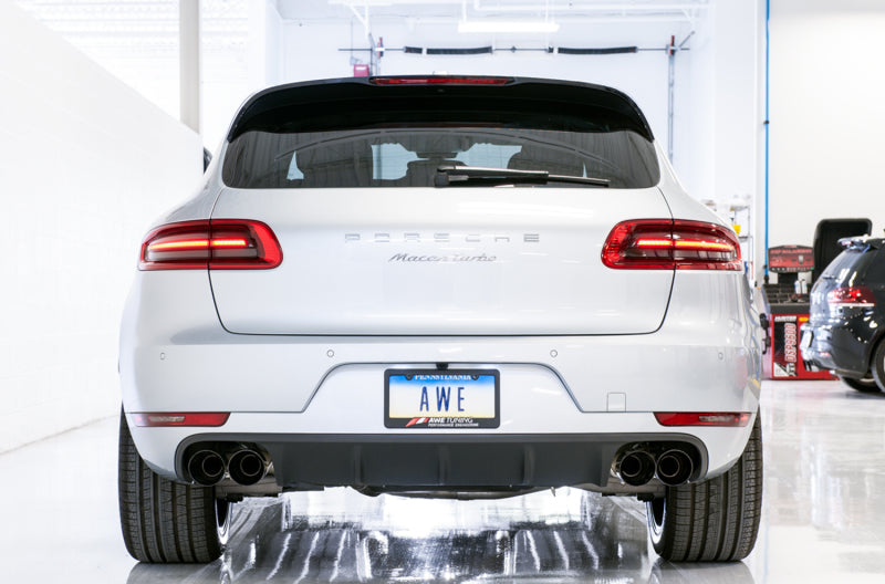 AWE Tuning Porsche Macan Track Edition Exhaust System - Diamond Black 102mm Tips - 0