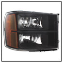 xTune GMC Sierra 07-13 Crystal Headlights Black HD-JH-GSIE07-AM-BK-3