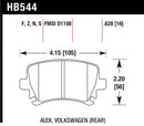 Hawk 06 Audi A6 Quattro Avant / 06-09 A6 Quattro  HP+ Rear Brake Pads-1