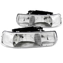 ANZO 1999-2002 Chevrolet Silverado 1500 Crystal Headlights Chrome-1