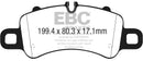 EBC 17-18 Porsche 718 Boxster 2.5L Redstuff Front Brake Pads-1