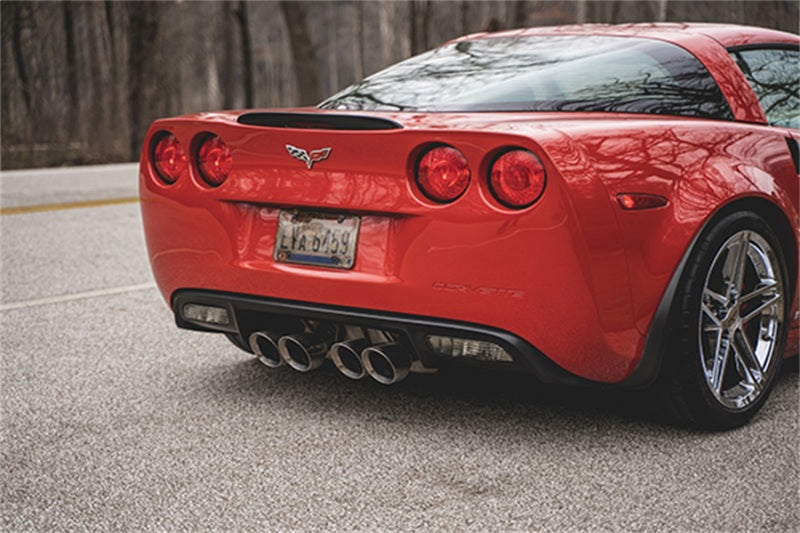 Corsa 06-13 Chevy Corvette C6 Z06 7.0L / 09-13 ZR1 6.2L Polished AxleBack Exhaust w/4.5in Twin Tips - 0