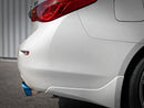 aFe Takeda 2.5in 304 SS Cat-Back Exhaust System w/ Blue Flame Tips 16-18 Infiniti Q50 V6-3.0L (tt)-2