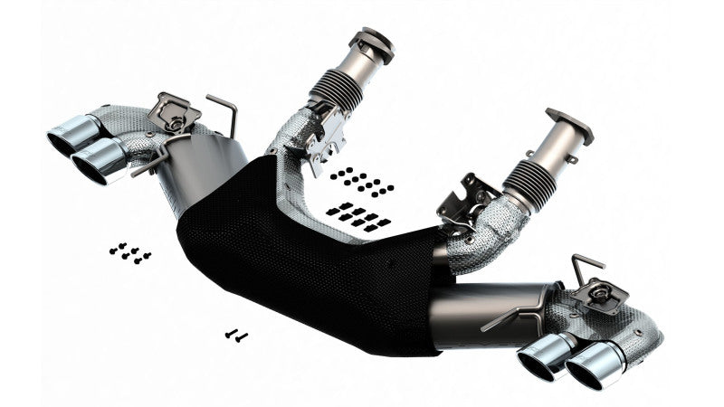 Borla 2020 Chevrolet Corvette C8 6.2L S-Type Exhaust System Dual Round A/C Tips 4inx 4.75in - 0