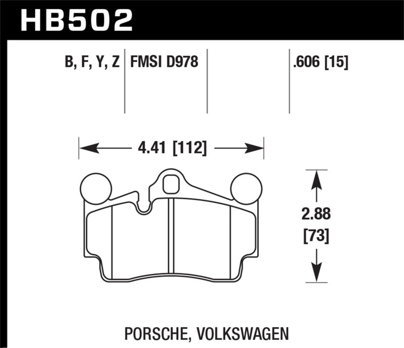 Hawk Porsche / Volkswagen HPS Street Rear Brake Pads - 0