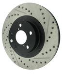StopTech 02-10 Subaru WRX Slotted & Drilled Left Front Rotor (exc. STi)-6