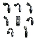 Fragola -6AN Real Street x 180 Degree Hose End Black For PTFE Hose-1