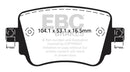 EBC 15-21 Volkswagen GTi 2.0 Turbo Yellowstuff Rear Brake Pads-1
