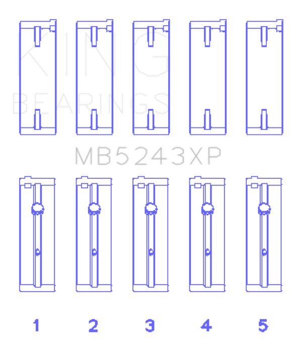 King Engine Bearings Nissan SR20DE/DET (2.0L) Performance Main Bearing Set - Size STD