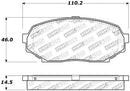 StopTech Performance 90-93 Mazda Miata Front Brake Pads D525-5