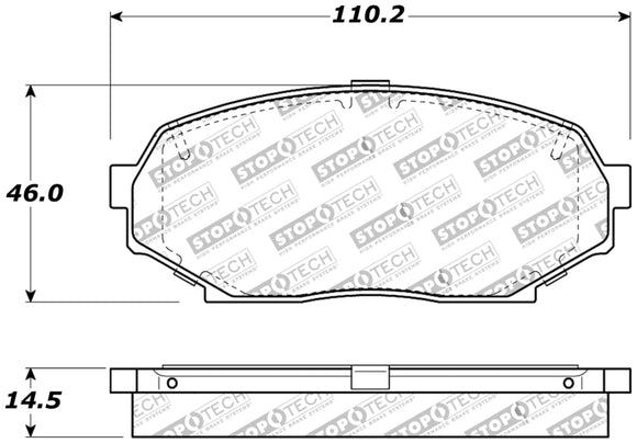 StopTech Performance 90-93 Mazda Miata Front Brake Pads D525