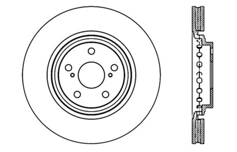 StopTech Sport Drilled & Slotted Rotor - Front Right - 0