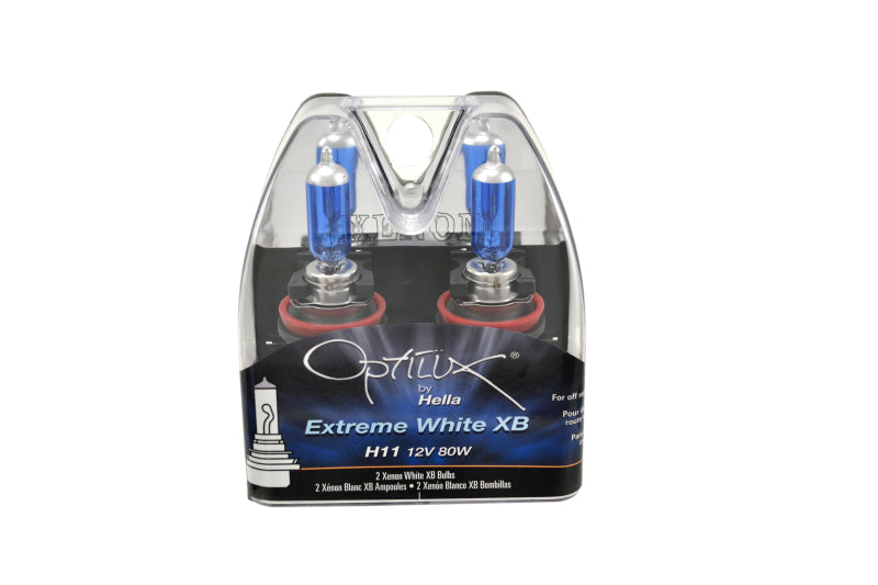 Hella Optilux XB Extreme Type H11 12V 80W Blue Bulbs - Pair - 0