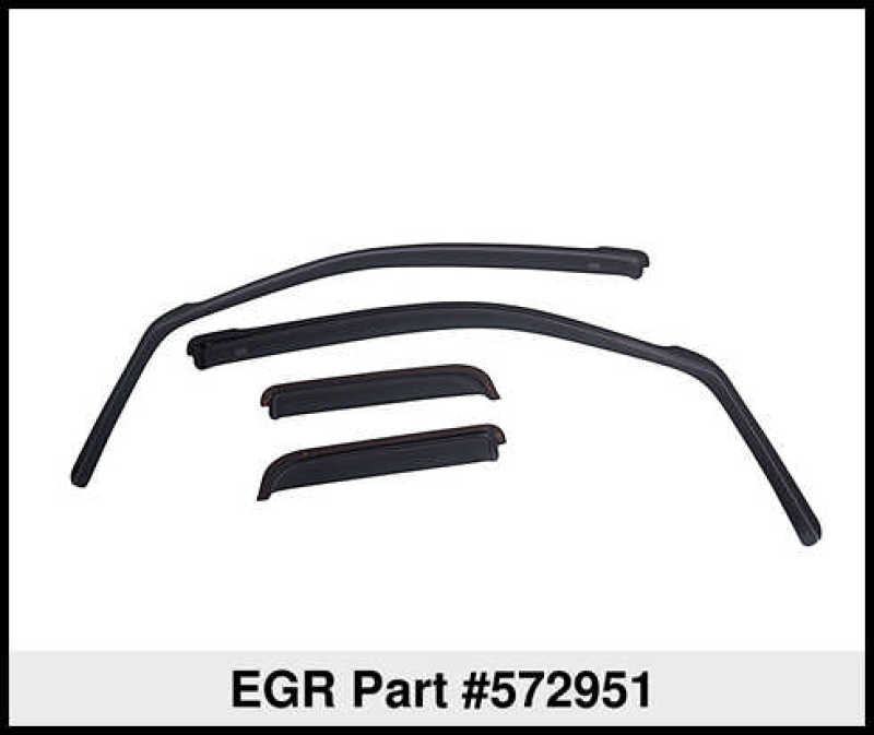 EGR 2019 Dodge Ram 1500 Crew Cab SlimLine In-Channel Window Visors Set of 4 - Dark Smoke