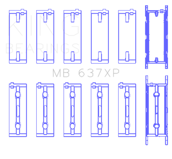 King Engine Bearings BMW S85B50A Crankshaft Main Bearings - Size STD